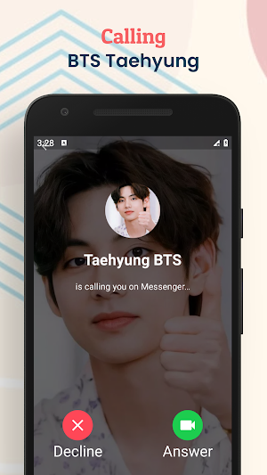 V - Taehyung Fake Chat & Call Screenshot 2