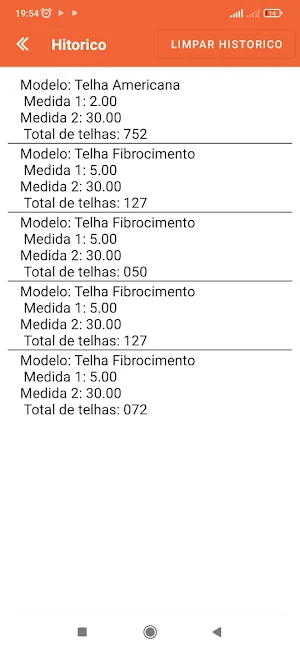 Calcular Telhas Screenshot 2