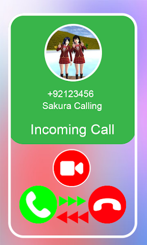 Sakura School Fake Video Call Screenshot 1