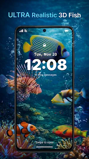 3D Fish Aqua Live Wallpaper Screenshot 1
