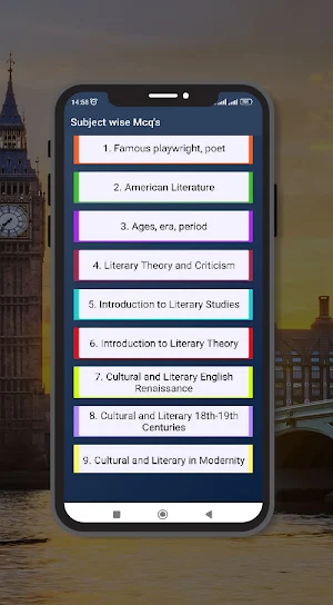 English Literature MCQs Screenshot 2