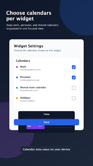 Daily Calendar Widget Screenshot 1