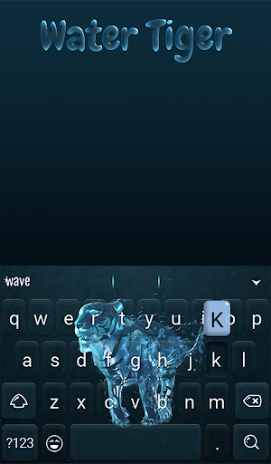 Water Tiger Animated Keyboard + Live Wallpaper Screenshot 1