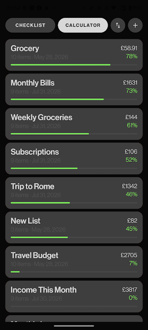 Checklist Pro: Expense Tracker Screenshot 3