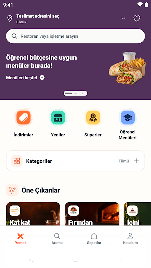 Gezgin Yemek Screenshot 0