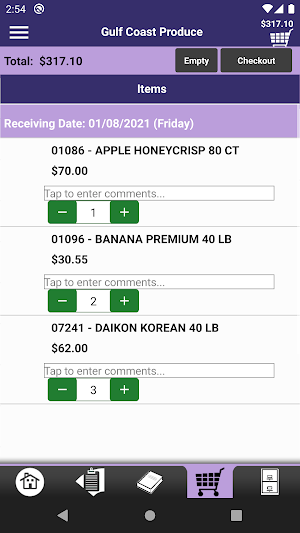 Gulf Coast Produce Checkout Screenshot 3