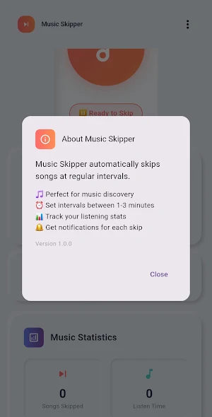 Music Skip App, Auto Song Skip Screenshot 1