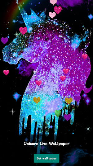 Neon Unicorn Live Wallpaper Screenshot 1