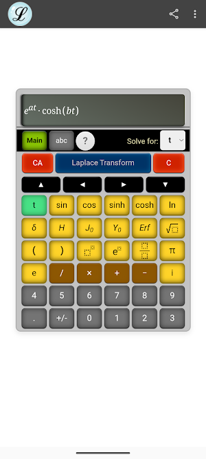 Laplace Transform Calculator Screenshot 0