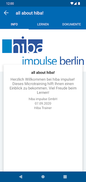 hiba Online-Training Screenshot 1