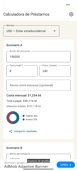 Calculadora de Prestamos Screenshot 0