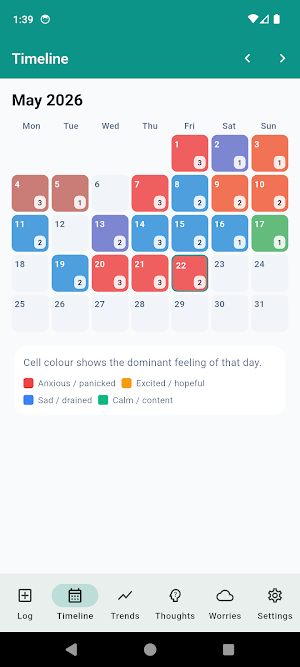 MoodPulse: Anxiety Tracker Screenshot 1