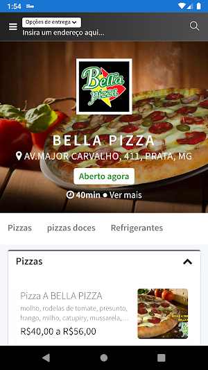 Bella Pizza Prata MG Screenshot 0