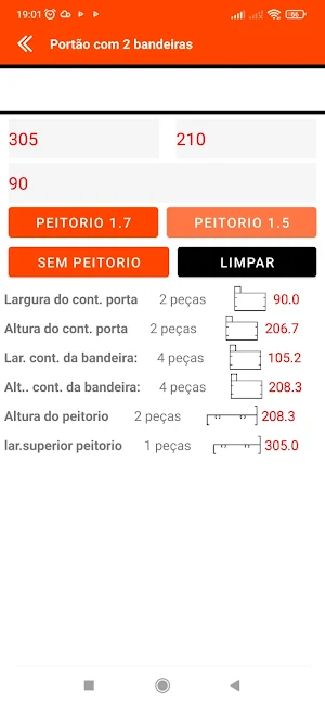 calcular portões Screenshot 2
