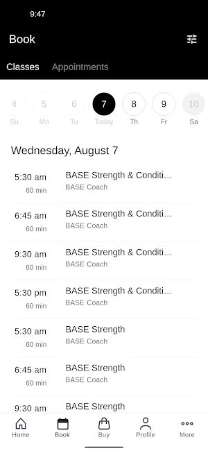 BASE Strength & Conditioning Screenshot 1