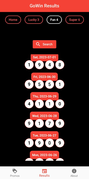 GoWin Results Screenshot 2