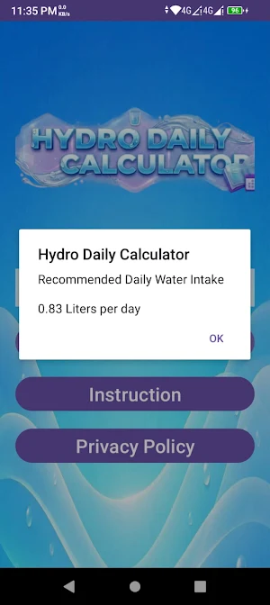 Hydro Daily Calculator Screenshot 2