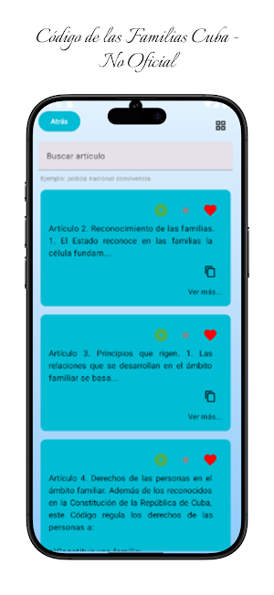 Código de las Familias Cuba Screenshot 2