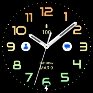 Orange Tosca Analog Watch Face Screenshot 3