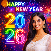 New Year photo frame 2026