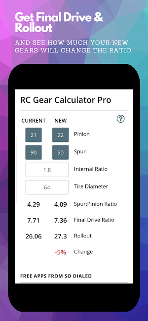 RC Gear Calculator Pro Screenshot 1