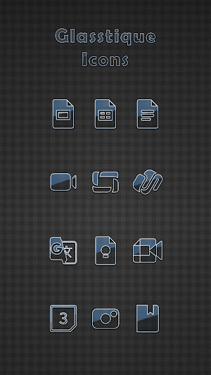 Glasstique Blue Icons Screenshot 1