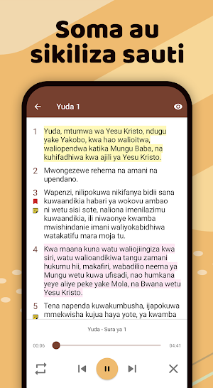 Swahili Bible: Biblia Takatifu Screenshot 1