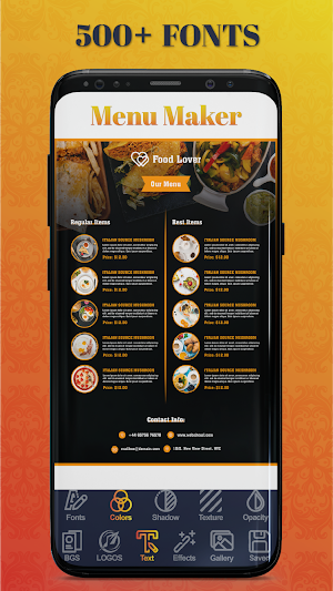 Menu Maker - Design Templates Screenshot 3