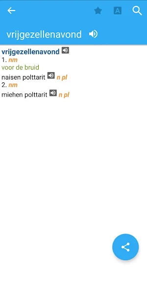 Finnish-Dutch Dictionary Screenshot 2