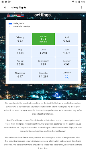 cheap flights Screenshot 2