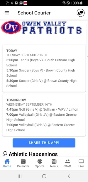 Owen Valley Athletics - Indiana Screenshot 0