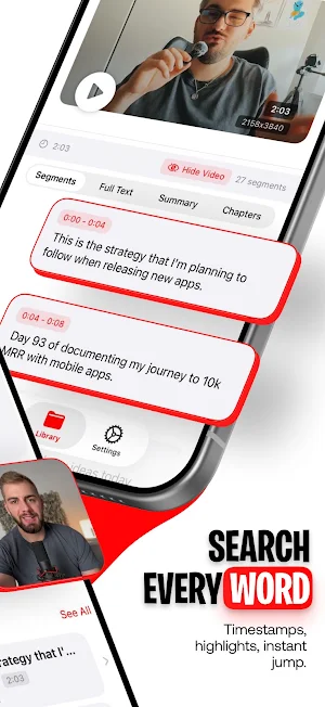 Video Transcriber: VidNotes Screenshot 2
