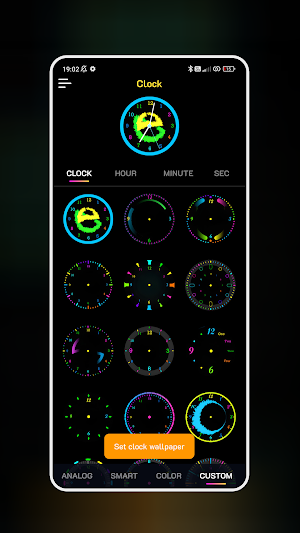 Neon Clock Wallpaper Screenshot 0