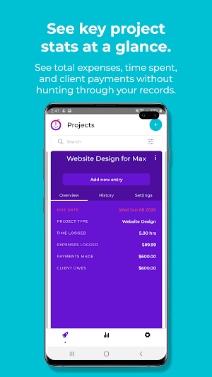 Chronos Time Tracking - Freelancer Project Mgmt Screenshot 1
