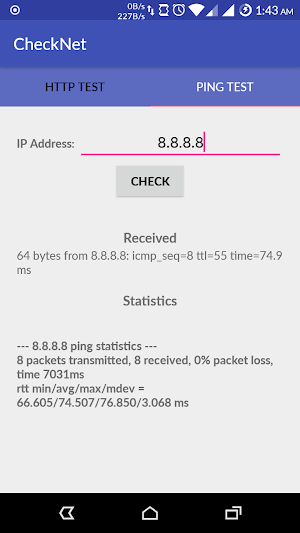 CheckNet Screenshot 1