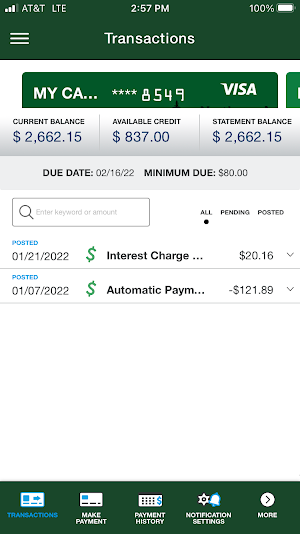 NCUCreditApp Screenshot 2