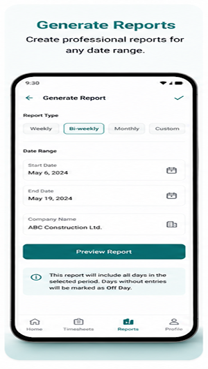 WorkTimesheet Screenshot 2