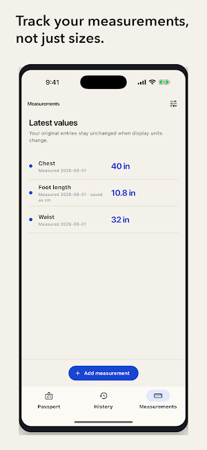 SizePassport: Personal Fit Screenshot 2