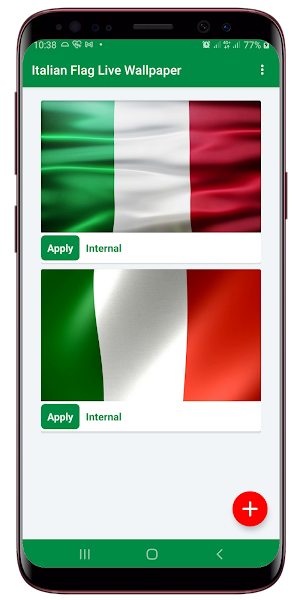 Italian Flag Waving Live Wallpaper Screenshot 0