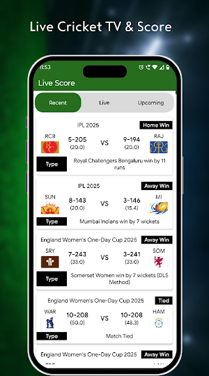 Live Cricket TV HD Streaming Screenshot 1