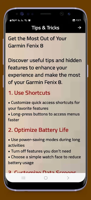 Fenix 8 guide Screenshot 3