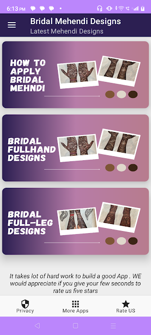 Bridal Mehndi Design 2024 Screenshot 0