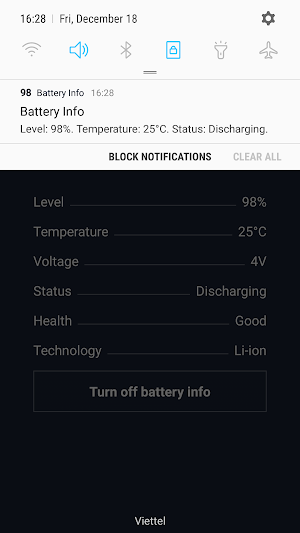 Show Battery Percentage & Info On Status Bar Screenshot 2