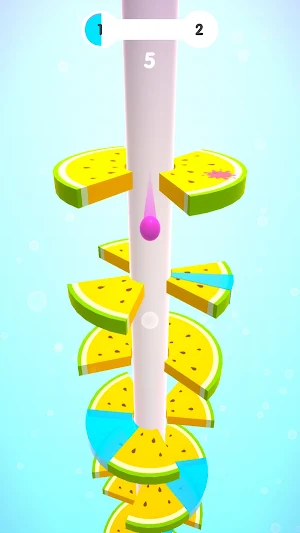 Helix pong: fruit jump slide Screenshot 2