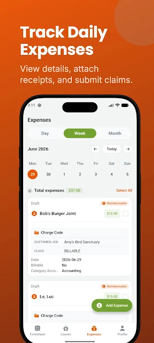 Hour Timesheet 2.0 Screenshot 1
