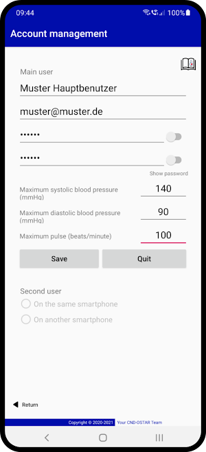 HS blood pressure measurement Screenshot 1