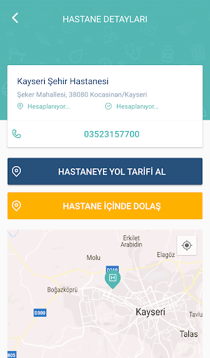 Kayseri Şehir Eğitim ve Araştırma Hastanesi Screenshot 0