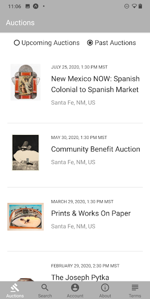 Santa Fe Art Auction Live Bidding Screenshot 0