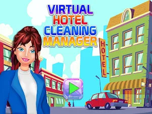 Virtual Hotel Cleaning Manager: Room Service Games Screenshot 0