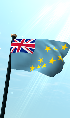 Tuvalu Flag 3D Free Wallpaper Screenshot 0